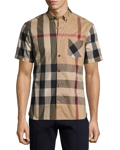 mens burberry shorts|burberry men's short sleeve shirts.